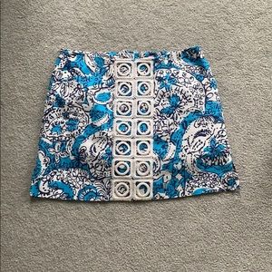 Blue and white floral pattern Lilly Pulitzer Skort